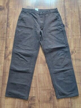 Carhartt Carpenter Brown Faded Double Knee Pants 38 X 32